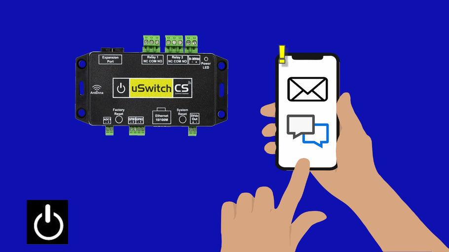 Stay Alerted With uSwitch CS IP Addressable Relay Encrypted Text/Email