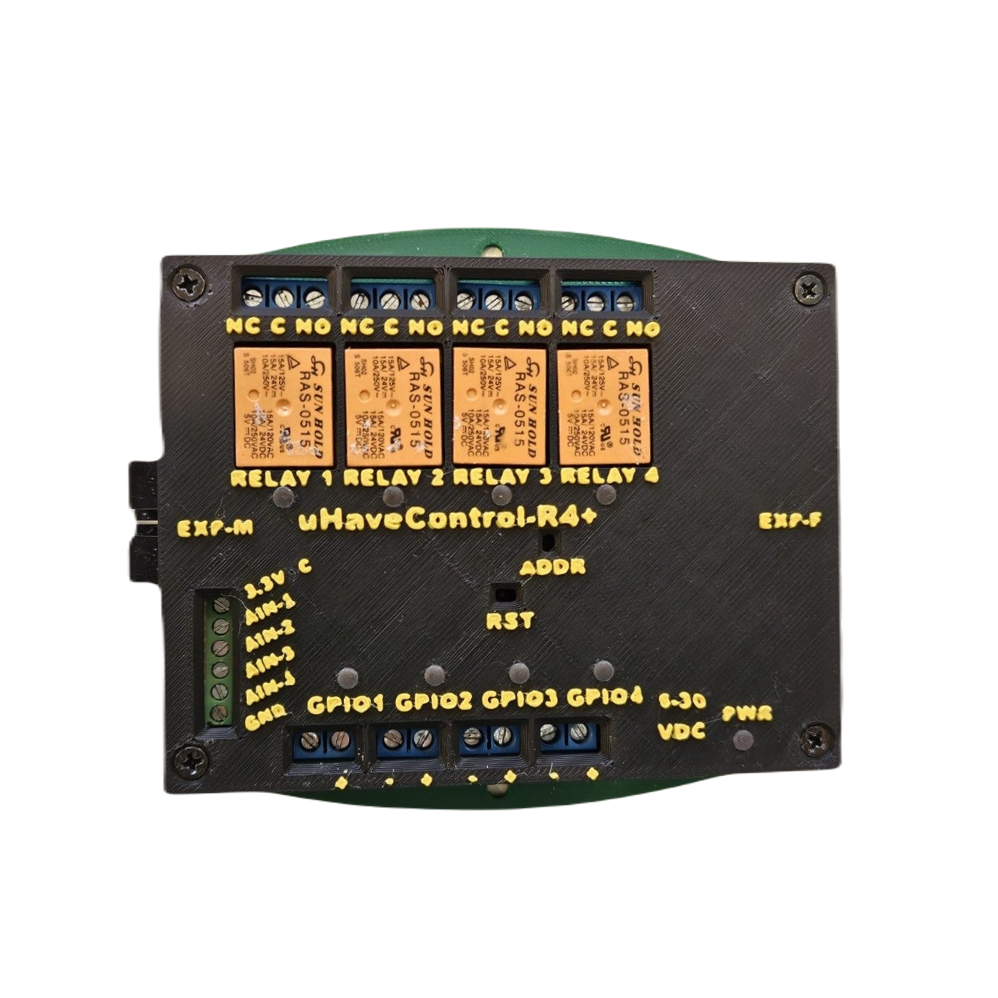 uSwitch XP4 - Módulo de expansión de relés de 4 canales y E/S analógic